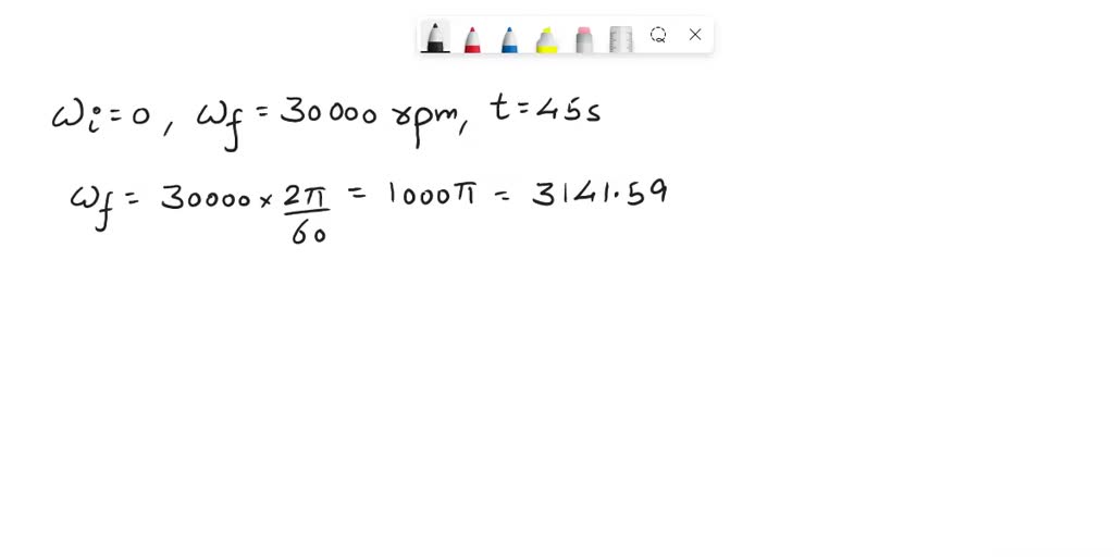 SOLVED A centrifuge rotor is accelerated for 45 s from rest to 30,000