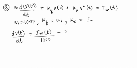 find-the-linearize-form-of-the-following-system-using-the-equilibrium-point-of-v0-30-that-is-re-write-the-ode-in-terms-of-perturbation-variables-find-the-linearize-form-of-the-following-syst-25043