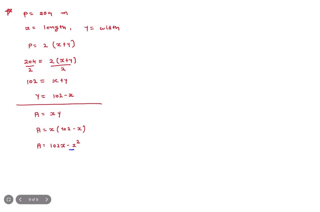 SOLVED: Find the length and width of a rectangle that has the given ...