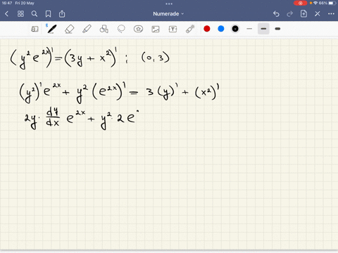 consider-the-equation-y2e2x-3y-x_-dy-a-find-using-implicit-differentiation-dx-b-find-the-equation-of-the-tangent-to-the-curve-at-03-_-77278