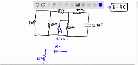 the-switch-in-the-circuit-shown-has-been-closed-for-a-long-time-at-t-0-the-switch-is-opened-find-the-time-constant-10-2-20-1-0-ma-2-mf-15-2-30-02-62104