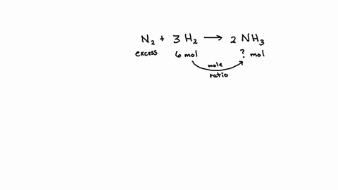 diatomic-n2-can-react-with-diatomic-h2-to-form-ammonia-nh3-the-balanced-chemical-equation-is-n2-3-h2-2-nh3-if-6-moles-of-h2-totally-reacted-with-more-than-enough-n2-how-many-moles-of-ammonia-14117