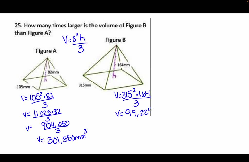 How many times larger is the volume of Figure B than Figure A? Figure B ...