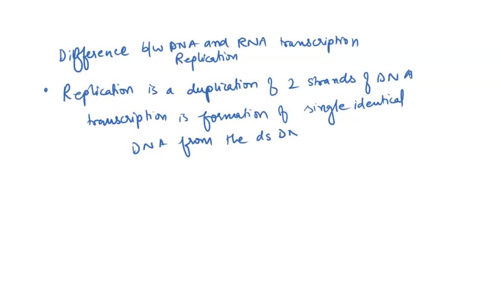 SOLVED: What is the the difference between dna and rna