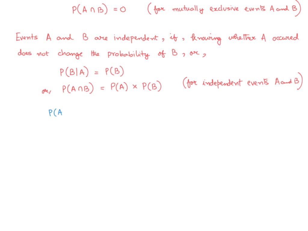 SOLVED: Given The Following Information About Events A B, And C: P(A)P ...