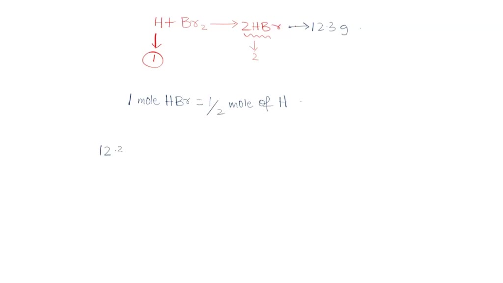 SOLVED The reaction below shows the formation of hydrogen bromide gas