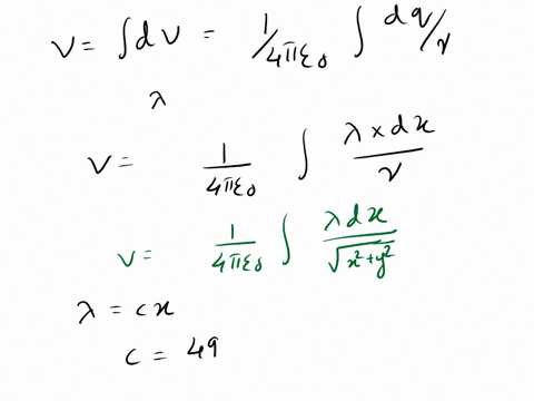 thin-nonconducting-rod-of-length-l100-cm-along-x-axis-has-positive-charge-figure-q31-assuming-that-the-charge-on-the-rod-has-uniform-linear-density-determine-the-electric-potential-v-due-to-48169
