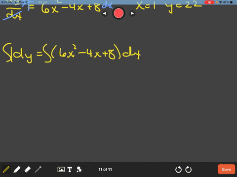 find-the-particular-solution-of-the-differential-equation-dy-6x2-_-4x8y-22-when-x1-dx-0a-y-2x8-_-2x2-8x-14-0-b-y2x-_4x2-8x-16-y6x3-4x2-8x12-y2x8-1-2x2-8x14-click-t0-selecl-your-answer-74894