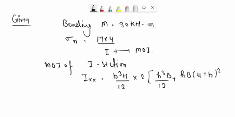 1if-the-beam-is-subjected-to-an-internal-moment-of-m30-knma-determine-the-maximum-bending-stress-in-the-beam-the-beam-is-made-from-a992-steel-b-sketch-the-bending-stress-distribution-on-the-25174
