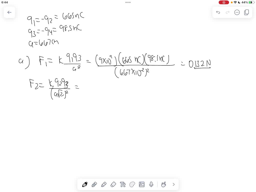 Solved In The Figure The Particles Have Charges Q1 Q2 747 Nc And Q3 Q4 909 Nc And 6758