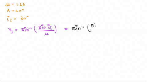 a-ray-of-light-of-a-particular-wavelength-is-incident-on-an-equilateral-triangular-prism-whose-index-44036