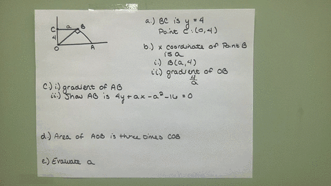 obc-and-oba-on-a-set-of-axes-point-the-following-diagram-shows-two-triangles-c-lies-on-the-y-axis-and-0-is-the-origin-diagram-not-to-scale-sa-the-equation-of-the-line-bc-is-y-4-write-down-th-36812