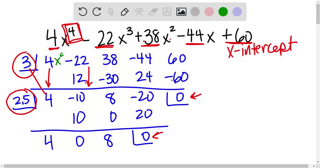 SOLVED:An incomplete graph of the polynomial function f(x) = 4x4 22x3 ...