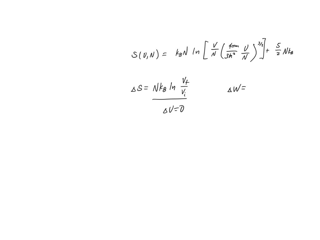 SOLVED 3 Entropy of Isochoric Process monoatomic ideal gas undergoes
