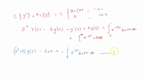 point-take-the-laplace-transform-of-the-following-initial-value-and-solve-for-ys-lyt-sinct-0-t-1-y-9y-o-1-t-30-0-y0-0-ys-heaviside-function_-now-find-the-inverse-transform-to-find-yt-for-uct-21812