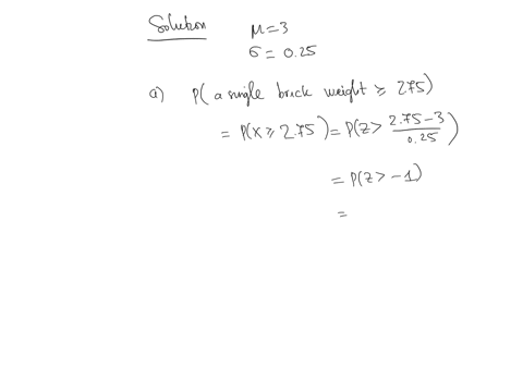 the-weights-of-adobe-bricks-used-for-construction-are-normally-distributed-with-mean-of-pounds-and-standard-deviation-of-025-pound_-assume-that-the-weights-of-the-bricks-are-independent-and-63444