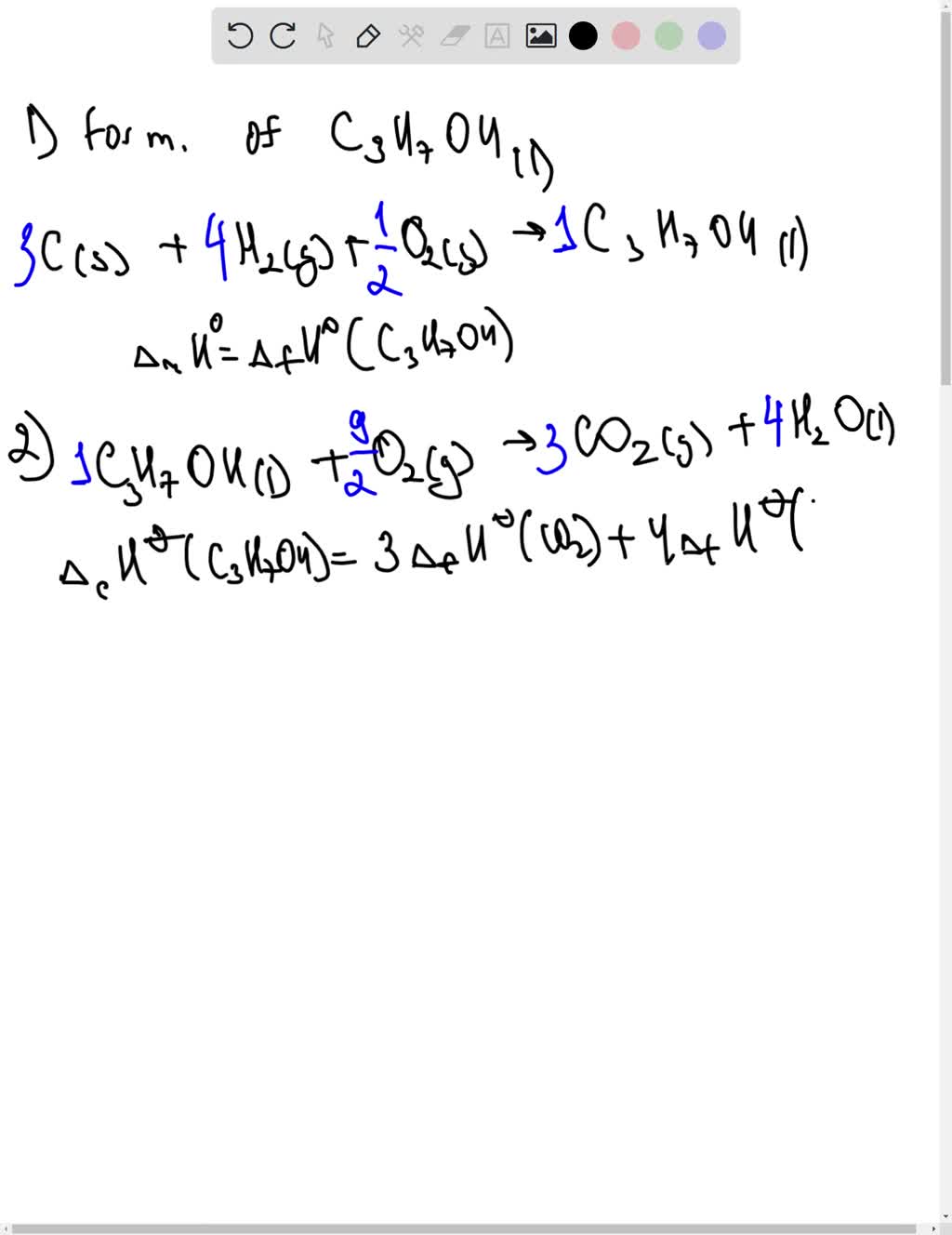 SOLVED: c) Write equations for the following enthalpy changes: i) the ...