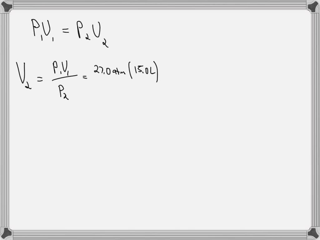 SOLVED A 15.0 L helium tank is pressurized to 27.0 atm. When connected