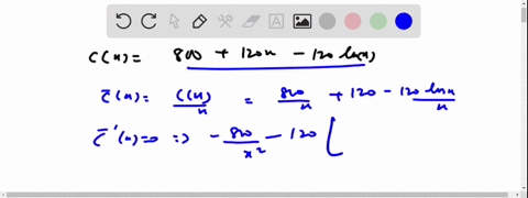 10-points-the-cost-of-producing-x-units-of-a-product-is-given-by-cx-800-120x-120-inx-x21-find-the-minimum-average-cost-minimum-average-cost-99824
