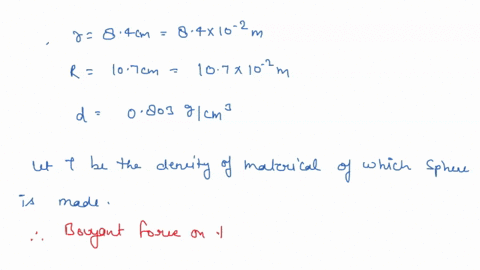 a-hollow-sphere-of-inner-radius-8aem-and-outer-radius-107-cm-floats-half-submerged-in-liquid-of-density-0803-gem-calculate-the-density-of-the-material-of-which-the-sphere-is-made-assume-vacu-82577