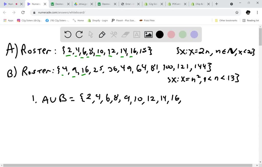 SOLVED Write the following sets in roster notation a € N a/2 > 4 a/2