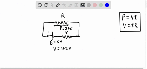 a-battery-has-an-emf-of-150-v-the-terminal-voltage-of-the-battery-is-112-v-when-it-is-delivering-260-w-of-power-to-an-external-load-resistor-r-a-what-is-the-value-of-r-b-what-is-the-internal-12143