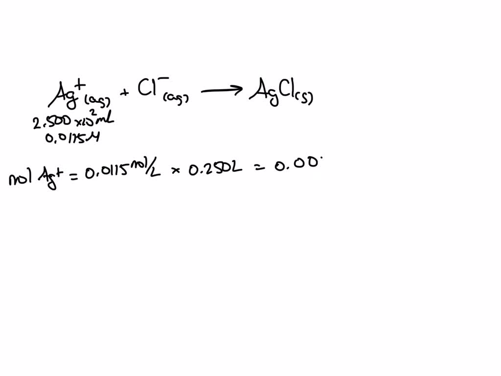 SOLVED: Question B of 8 Submit Consider the reaction: Ag+(aq) + Cl-(aq ...