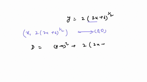 a-particle-is-moving-along-the-curve-y22x612-as-the-particle-passes-through-the-point-58-its-x-coordinate-increases-at-a-rate-of-5-units-per-second-find-the-rate-of-change-of-the-distance-fr-47401