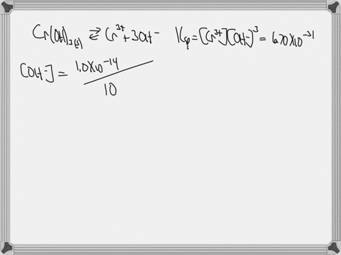 what-is-the-solubility-of-croh3-at-a-ph-of-1110-ksp-croh3-is-670-1031