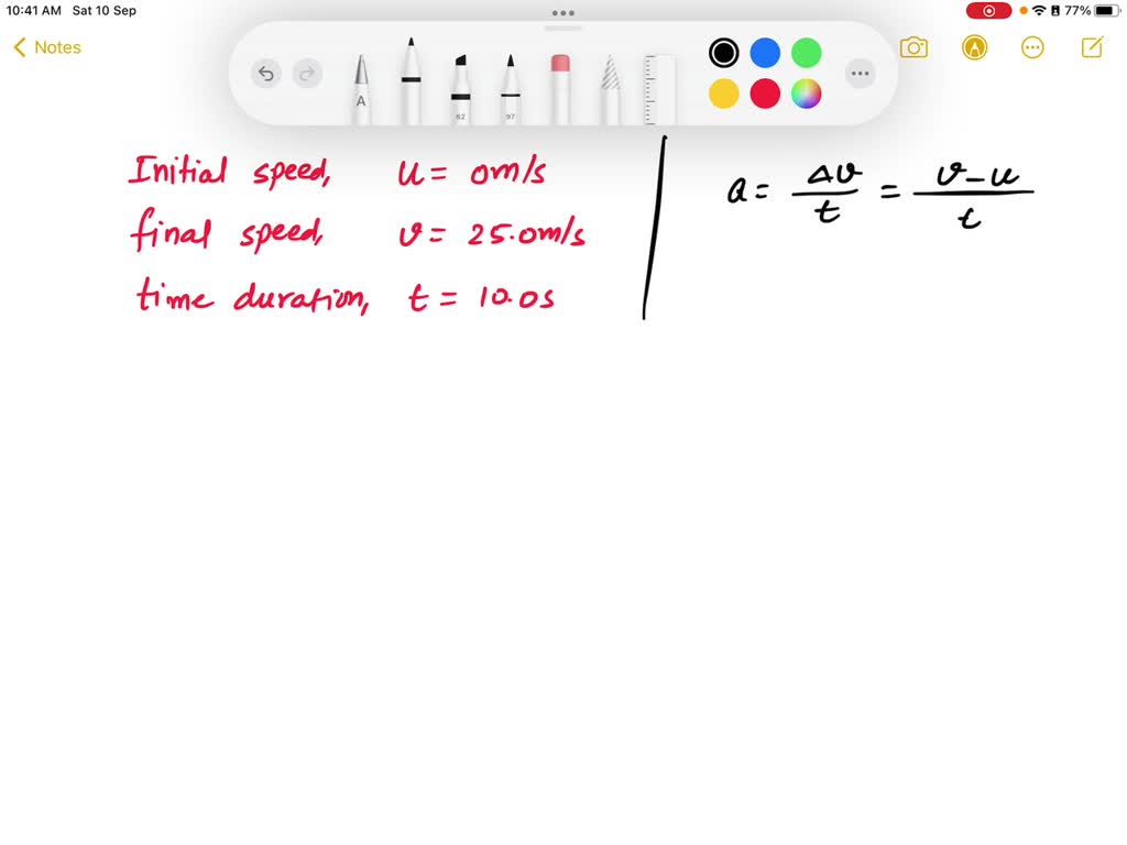 SOLVED: A car takes 15 s to go from v=0 m/s to v=22 m/s at constant ...