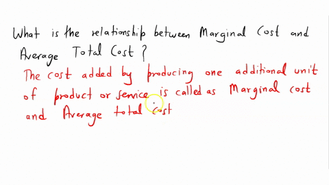 Explain the relationship between marginal cost average...