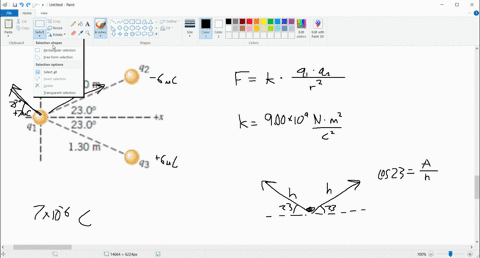 determine-the-net-force-magnitude-exerted-on-q1-by-the-other-two-charges-k-900-x-109-nm2c2