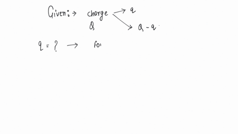 a-certain-charge-q-is-divided-into-two-parts-q-and-q-q-which-are-then-separated-by-a-certain-distancewhat-must-q-be-in-terms-of-q-to-maximize-the-electrostatic-repulsion-between-the-two-charges