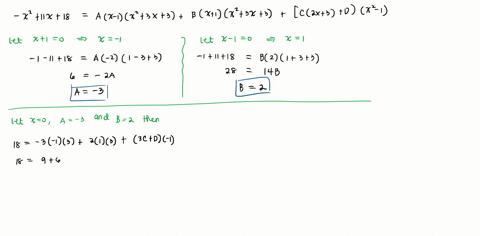 evaluate-the-integral-using-partial-fractions-x2-11x-18-dx-x2-1x2-3x-3-format-a-x-1-b-x-1-c-2x-3-d-x2-3x-3-2