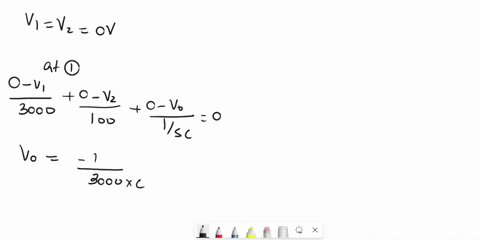 assume-that-the-voltage-across-the-capacitor-is-initially-zero-if-v10cos2t-mv-and-v05t-mvfind-vot-at-t1-sec-in-the-op-amp-circuit-2-f-3-m9-v1-o-www-v2-o-mmm-100-ko-45536