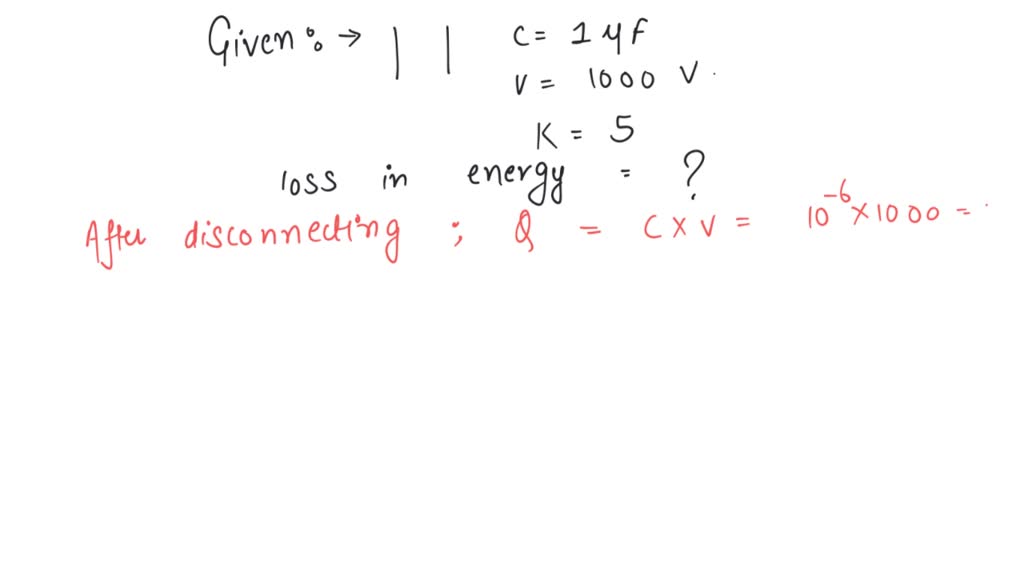 SOLVED: A condenser of 1uF is charged to a potential of 100V. If a ...