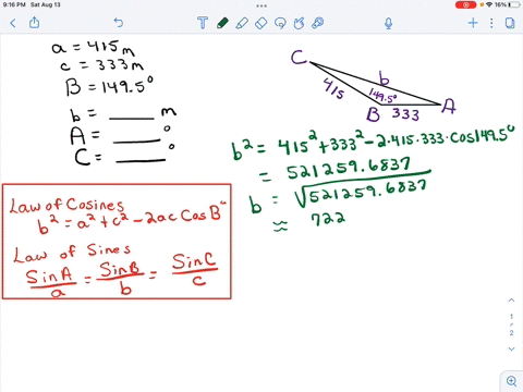 solve-the-triangle-round-your-answer-for-side-b-to-the-nearest-whole-number-round-your-answers-for-angles-a-and-c-to-one-decimal-place-a-415-m-c-333-m-b-1495-b-m-a-c-09686