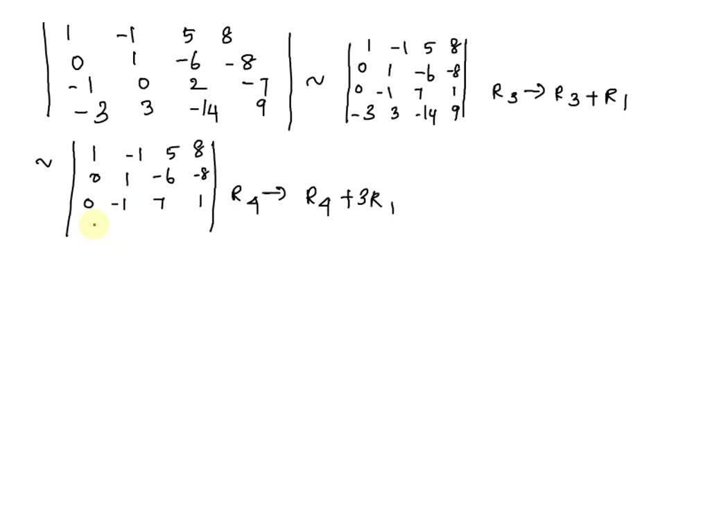 SOLVED: Find the determinant by row reduction to echelon form 2 Use row ...