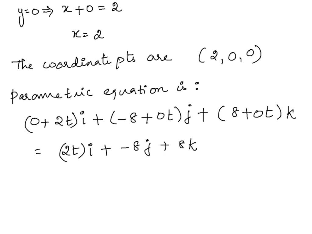 SOLVED: (a) Find parametric equations for the line of intersection of ...