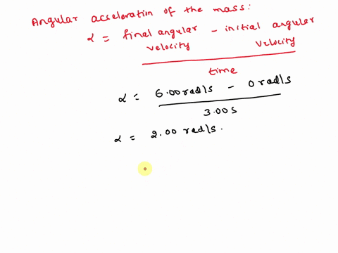 a-200-kg-mass-is-moving-in-circular-path-with-radius-of-500-cm-the-mass-starts-from-rest-and-with-constant-angular-acceleration-obtains-an-angular-velocity-of-600-radlsec-in-300-sec-the-mass-01886