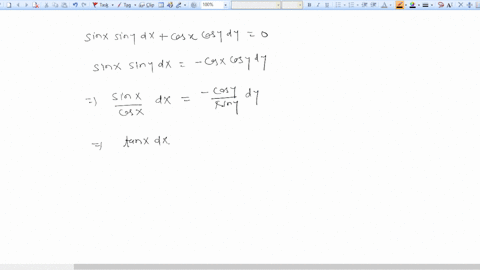 determine-the-general-solution-of-sin-x-sin-y-dx-cos-hy-cos-y-dyl-0-xy-xdx-cos-3xdy-0-y-tan-xdx-xin-ydy-0-siny-c-cos-x-1yl-2ydx-x-3ydy-e-0-51307