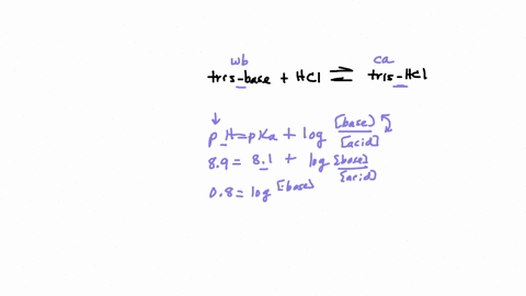 prepare-a-solution-that-is-500ml-of-2m-tris-hcl-buffer-ph-89-tris-base-mw-is-12114-gmol-how-much-of-hcl-and-how-much-of-tris-base-must-be-added-to-make-this-solution-88896