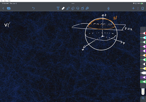 let-w-be-part-of-the-solid-sphere-of-radius-4-centered-at-the-origin-that-lies-above-the-plane-z-2-set-up-an-integral-in-cylindrical-coordinates-to-find-the-volume-of-the-region-do-not-actua-74277