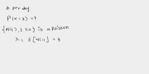 accidents-occur-at-an-intersection-at-poisson-rate-of-three-per-month-what-is-the-probability-that-during-january-there-are-exactly-three-days-not-necessarily-consecu-tive-without-any-accide-21577