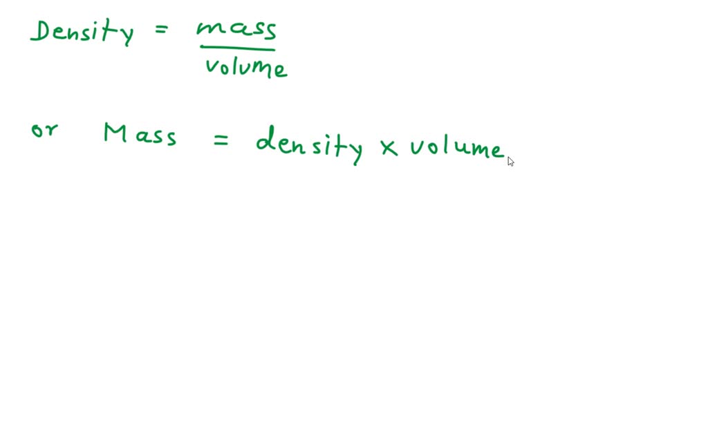 Aluminum has a density of 2.70 g/cm3. what would be the mass of a