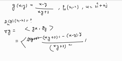 find-the-derivative-of-the-function-at-po-in-the-direction-of-u-gxy-xy3-po2-2-u-3i-4j-du9-2-2-simplify-your-answer-35003
