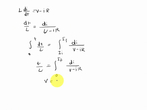calculus-consider-circuit-containing-a-resistor-with-resistance-r-and-an-inductor-with-inductance-l-as-shown-in-the-diagram-below-the-voltage-v-is-supplied-by-battery-and-r-l-and-v-are-all-p-50514