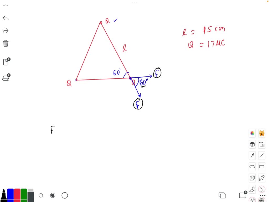 SOLVED Three point particles with a positive charge of 17 microcoulombs and equal to the