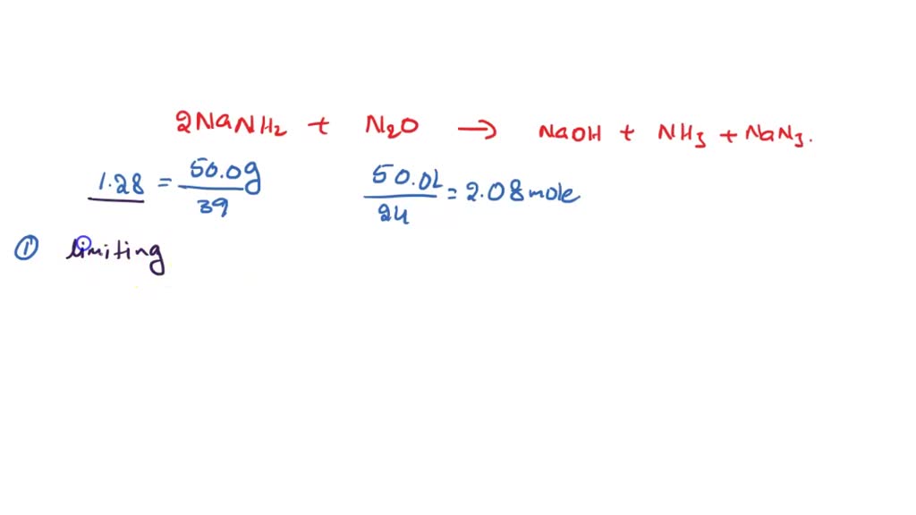 SOLVED Sodium azide (NaN3) used in car airbags is made by reacting