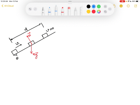block-projected-up-in-a-frictionless-inclined-plane-with-speed-of-vo-the-angle-of-incline-0a-how-far-up-the-incline-does-go-b-how-long-will-it-take-to-get-there-what-is-its-speed-when-it-get-96496